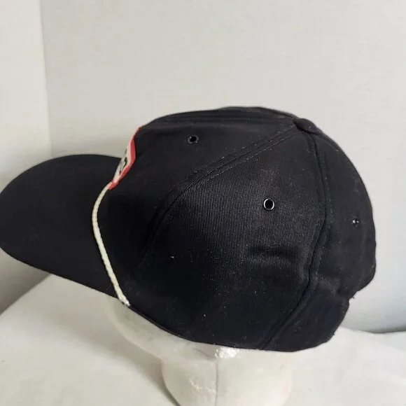 Black Rope-Trim Baseball Cap - Picture 6 of 11